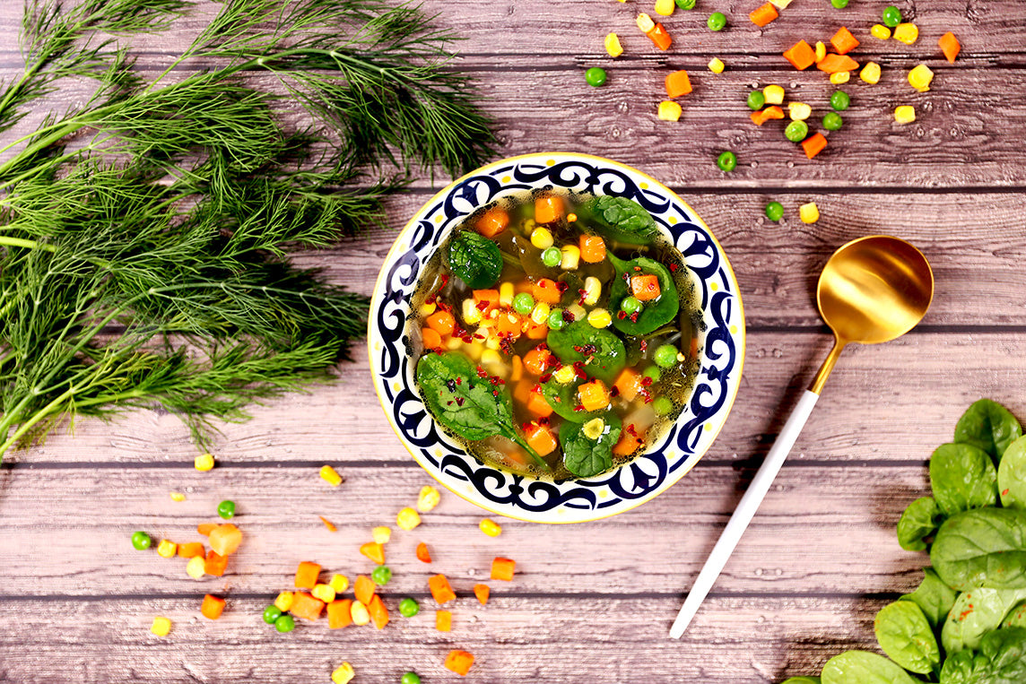 Dill-Huhn-Gemüse-Suppe