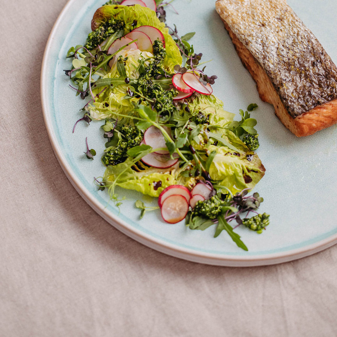 Knuspriges Lachsfilet einfach zubereitet mit Heißluftfritteuse Knuspriges Lachsfilet einfach zubereitet mit Heißluftfritteuse